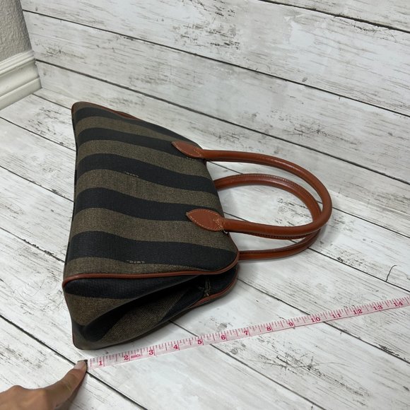 ❌SOLD❌Fendi Pequin Satchel Vintage Bag - Picture 3 of 12